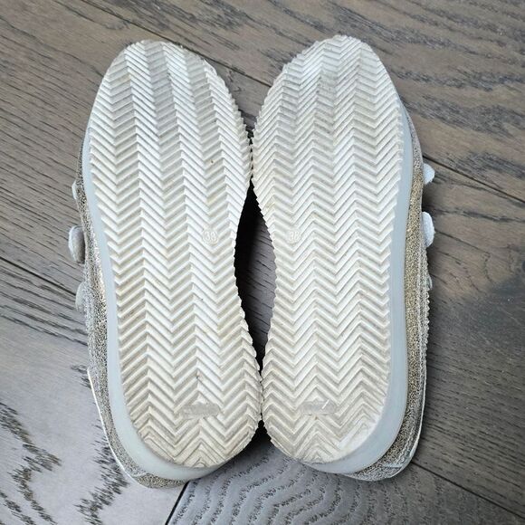 Primabase Italy Leather Metallic Velcro Wingtip Trainers in Gold - Picture 12 of 13